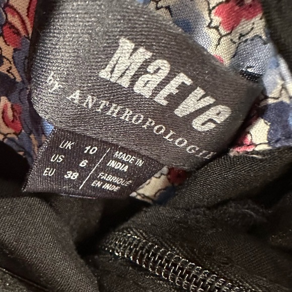 Maeve Black Textured Jumper Romper 6 Wide Leg Halter Sleeveless Boho Twist - Picture 3 of 8